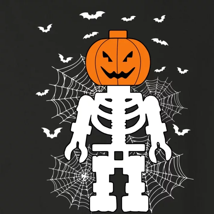 Halloween Skeleton Pumpkin Master Builder Block Building Gifts Toddler Long Sleeve Shirt