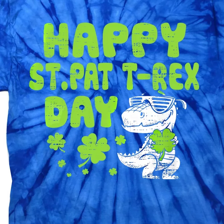 Happy St Pat Rex Day Funny Gift St Patricks Dinosaur Cool Gift Tie-Dye T-Shirt