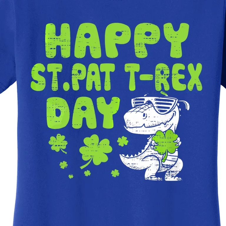 Happy St Pat Rex Day Funny Gift St Patricks Dinosaur Cool Gift Women's T-Shirt