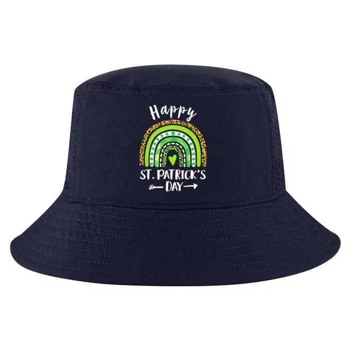 Happy St Patrick's Day Rainbow Leopard Print Shamrock Irish Cool Comfort Performance Bucket Hat