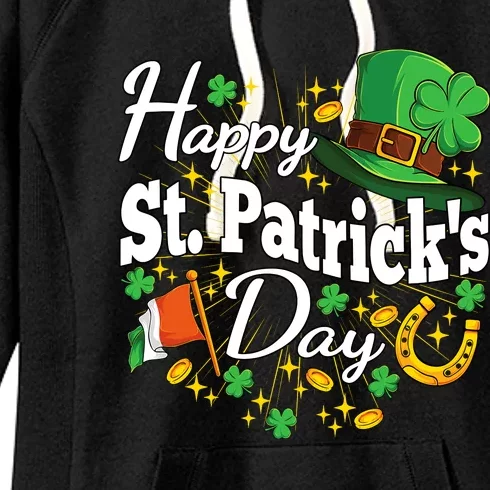 Happy St. Patricks Day Shamrock Irish Saint Patricks Day Women's Fleece Hoodie