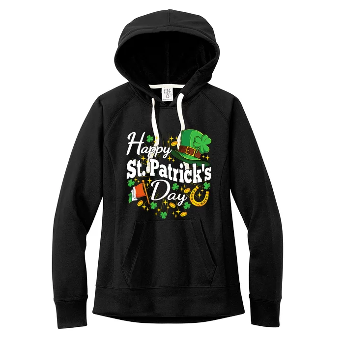 Happy St. Patricks Day Shamrock Irish Saint Patricks Day Women's Fleece Hoodie