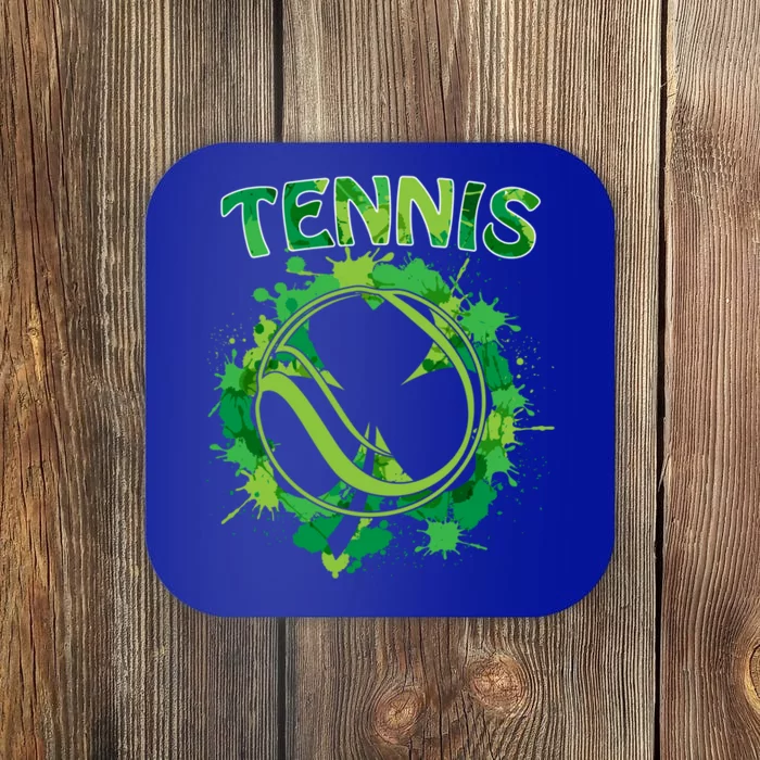 Happy St Patrick's Day Funny Gift Shamrock With Tennis Sport Gift Coaster