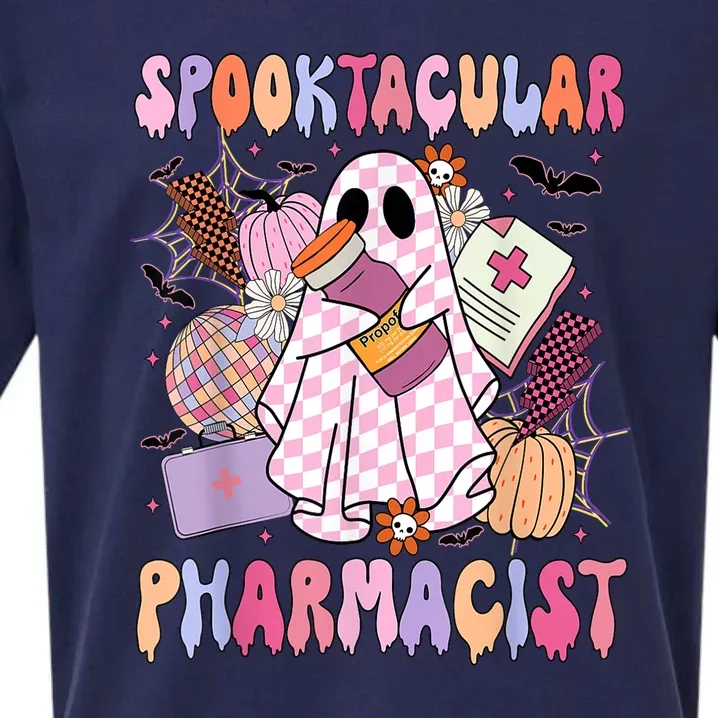 Halloween Spooktacular Pharmacist Spooky Pharmacy Week Gift Sueded Cloud Jersey T-Shirt