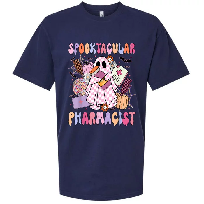 Halloween Spooktacular Pharmacist Spooky Pharmacy Week Gift Sueded Cloud Jersey T-Shirt