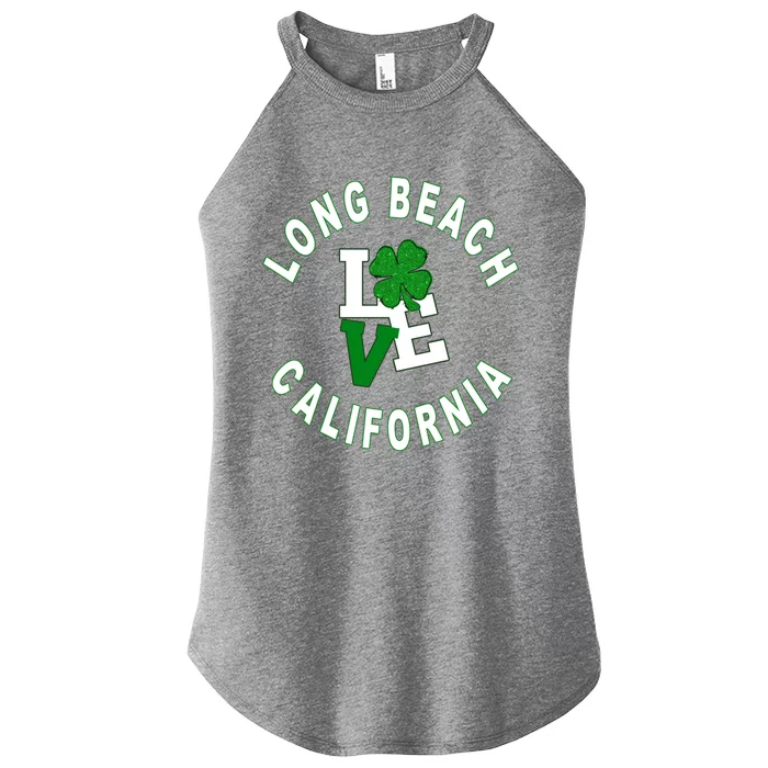 Happy St Patricks Day Long Beach California Gift Women’s Perfect Tri Rocker Tank