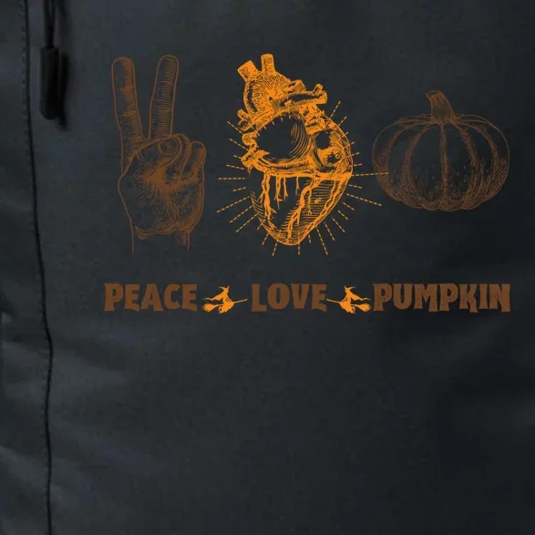 Halloween Skeleton Peace Love Pumpkin Heart Costume Gift Daily Commute Backpack