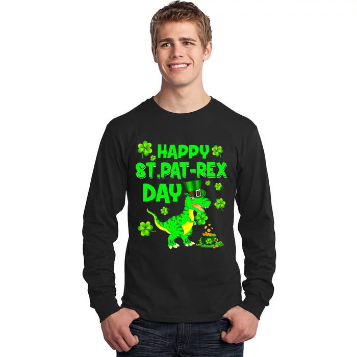 happy st pat trex day dino st patricks day Tall Long Sleeve T-Shirt