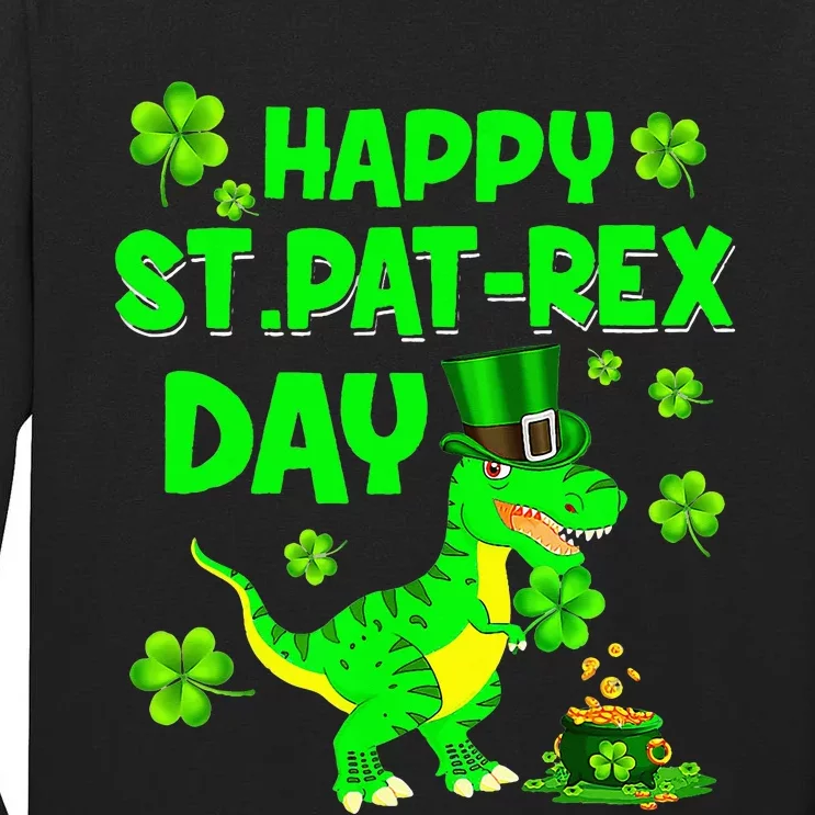 happy st pat trex day dino st patricks day Tall Long Sleeve T-Shirt