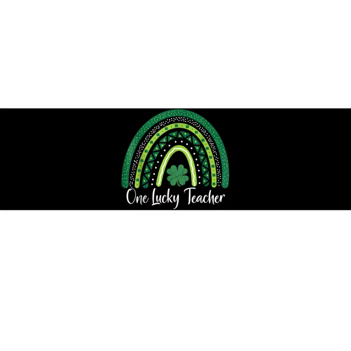 Happy St Patricks Day Cute One Lucky Teacher Rainbow Outfit Bumper Sticker