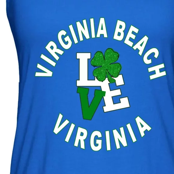 Happy St Patricks Day Virginia Beach Virginia Meaningful Gift Ladies Essential Flowy Tank