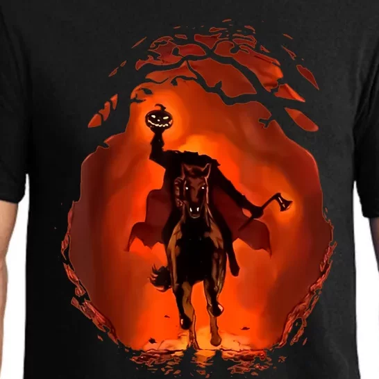 Halloween Scary Pumpkin Headless Horseman Pajama Set