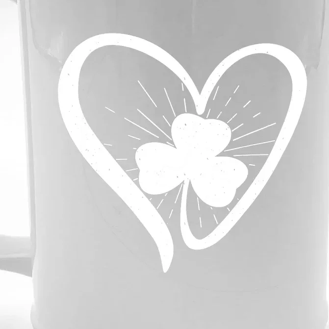 Happy St Patrick's Day Irish Shamrock Heart Family Lucky Day Front & Back Beer Stein