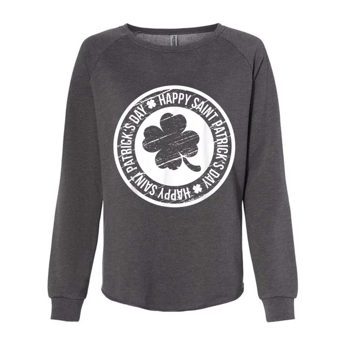 Happy St Patricks Day Irish Holiday Shamrock Womens California Wash Sweatshirt