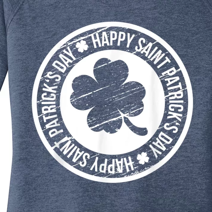 Happy St Patricks Day Irish Holiday Shamrock Women's Perfect Tri Tunic Long Sleeve Shirt