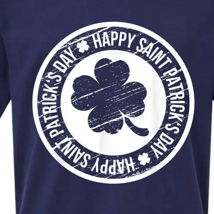 Happy St Patricks Day Irish Holiday Shamrock Sueded Cloud Jersey T-Shirt