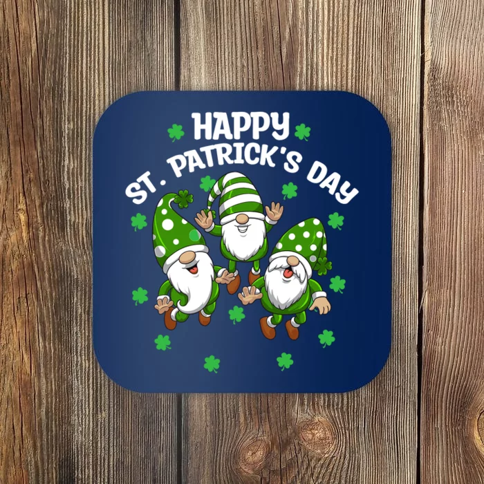 Happy St PatrickS Day Three Gnomes Truck St Patricks Day Coaster