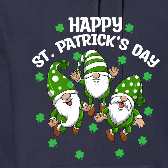 Happy St PatrickS Day Three Gnomes Truck St Patricks Day Premium Hoodie