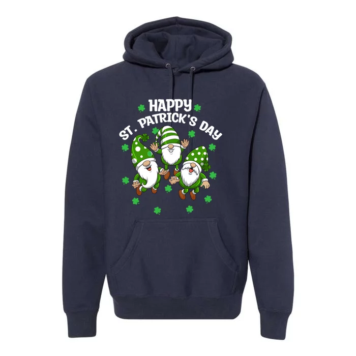 Happy St PatrickS Day Three Gnomes Truck St Patricks Day Premium Hoodie