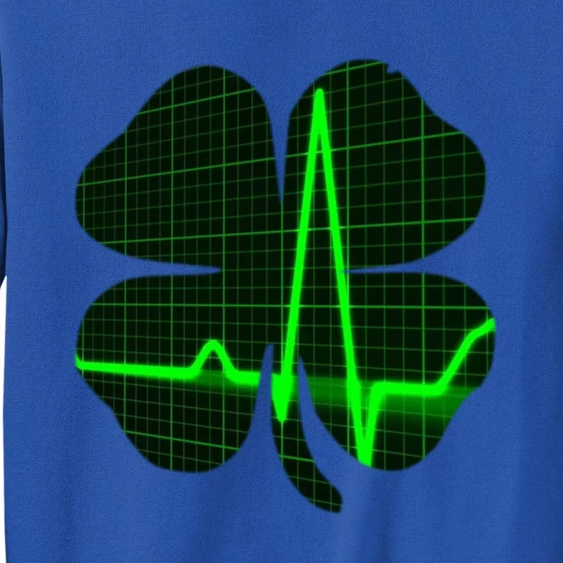 Happy St Patrick's Day Heartbeat Nurses Health Care Workers Gift Tall Sweatshirt