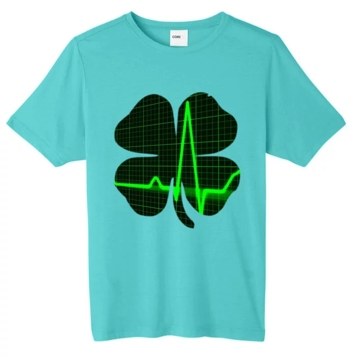 Happy St Patrick's Day Heartbeat Nurses Health Care Workers Gift ChromaSoft Performance T-Shirt