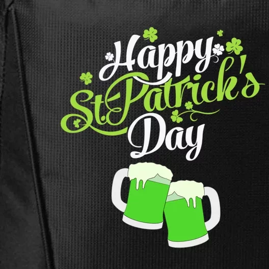 Happy St Patricks Day Green Beer Lucky Shamrock City Backpack