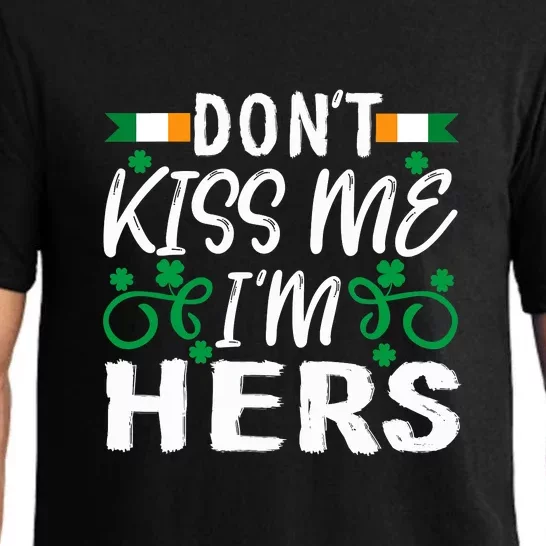 Happy St. Patrick's Day Don't Kiss Me I'm Hers Ireland Flag Pajama Set