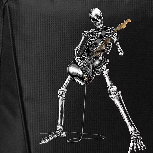 Halloween Skeleton Playing Guitar Rock And Roll Band Tees City Backpack