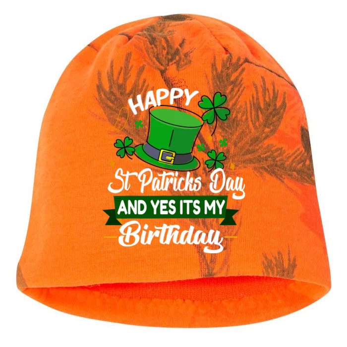 Happy St Patricks Day ItS My Birthday Saint Patricks Day Kati - Camo Knit Beanie