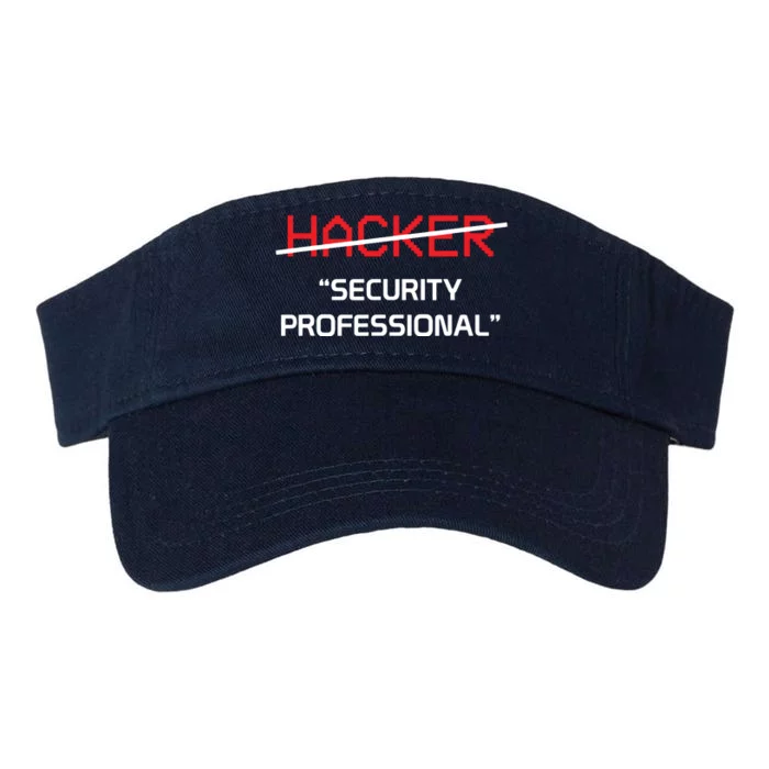 Hacker Security Professional Funny Programmer Gift Valucap Bio-Washed Visor