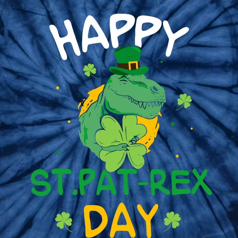 Happy St Pat Rex Day St Patricks Dinosaur Boy Tie-Dye T-Shirt