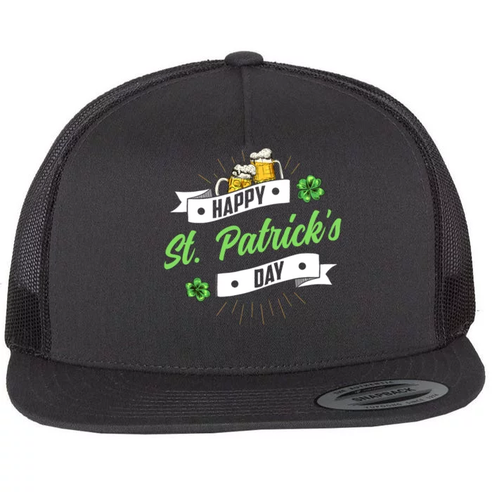 Happy St PatrickS Day Irish St. Patricks Day Ireland St Flat Bill Trucker Hat