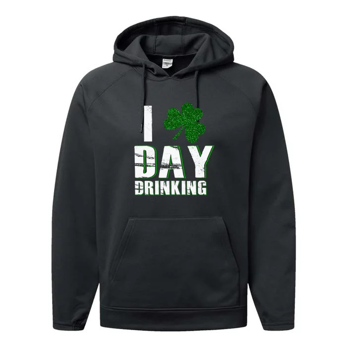 Happy St. Patrick's Day I Love Clover Day Drinking Performance Fleece Hoodie