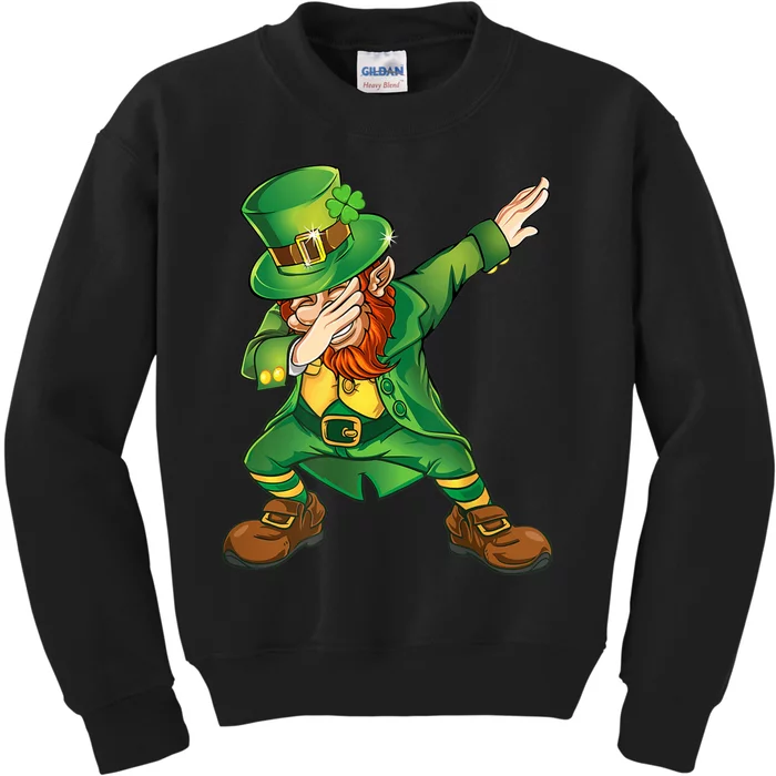 Happy St Patricks Day Dabbing Leprechaun  Boys Kid.s Teens Kids Sweatshirt