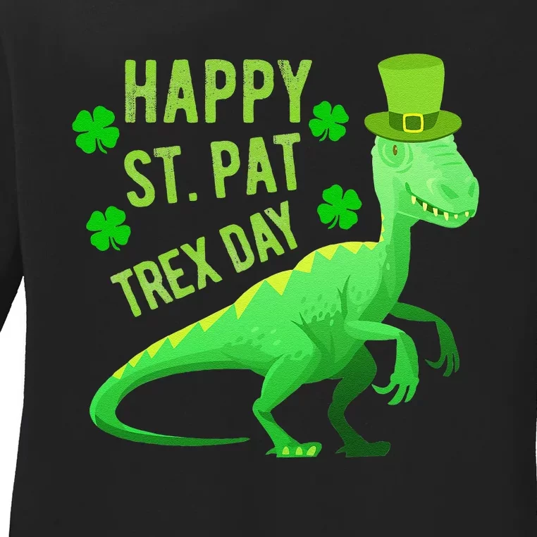 Happy St. PaTrex Day Ladies Long Sleeve Shirt