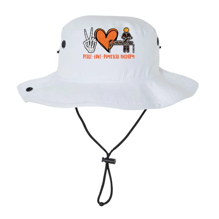 Halloween Skeleton Peace Love Physical Therapy Gift Legacy Cool Fit Booney Bucket Hat