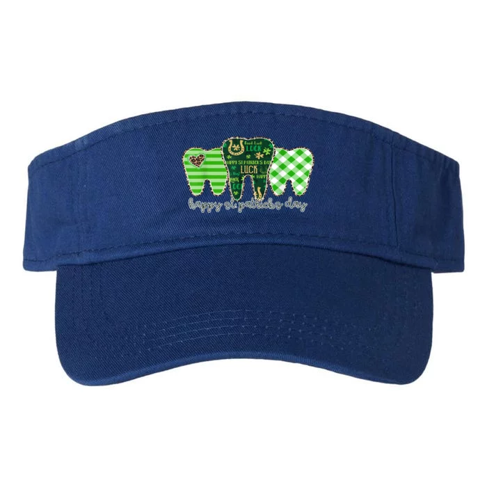 Happy St Patrick's Day Teeth Dental Assistant Dentist Gift Valucap Bio-Washed Visor