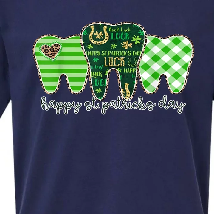 Happy St Patrick's Day Teeth Dental Assistant Dentist Gift Sueded Cloud Jersey T-Shirt