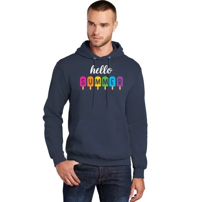 Hello Summer Popsicle Colorful Tall Hoodie