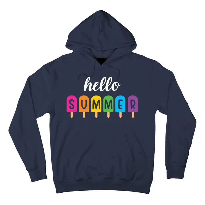 Hello Summer Popsicle Colorful Tall Hoodie