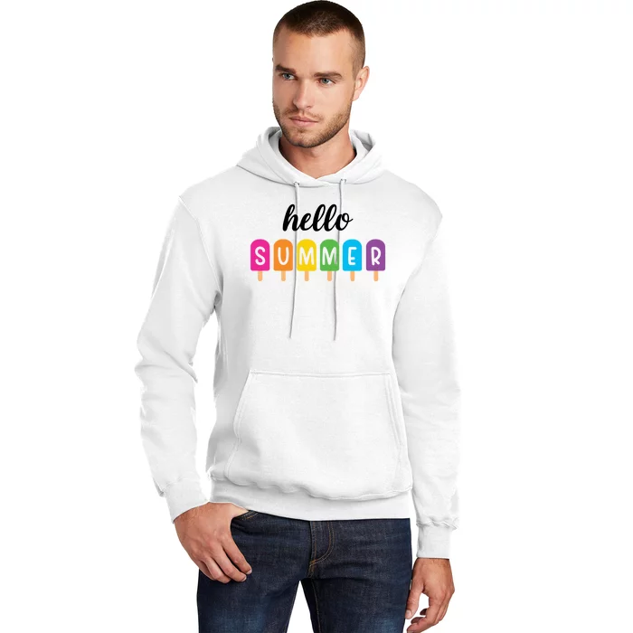 Hello Summer Popsicle Colorful Hoodie