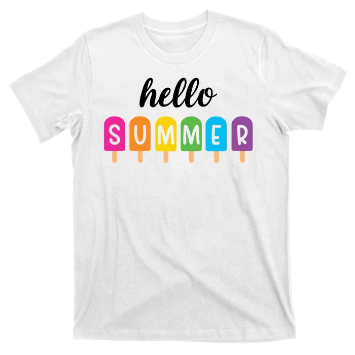 Hello Summer Popsicle Colorful T-Shirt