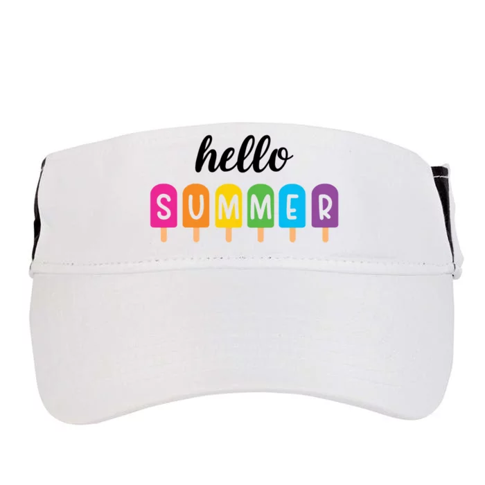 Hello Summer Popsicle Colorful Adult Drive Performance Visor