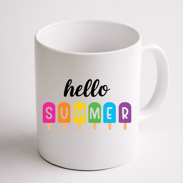 Hello Summer Popsicle Colorful Front & Back Coffee Mug