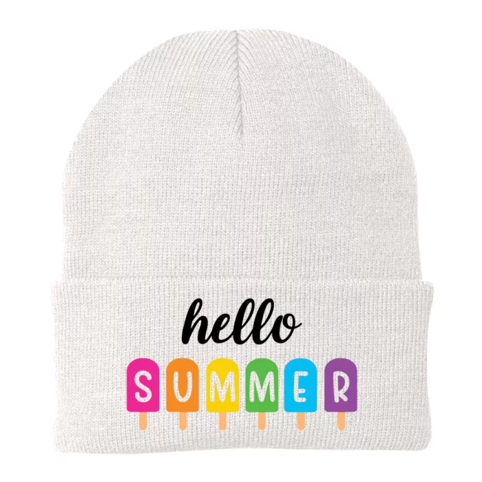 Hello Summer Popsicle Colorful Knit Cap Winter Beanie