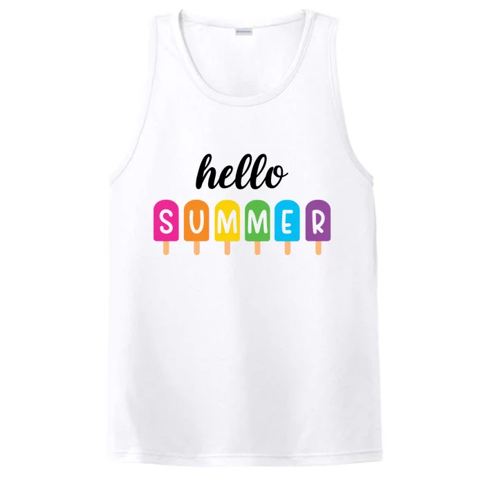 Hello Summer Popsicle Colorful Performance Tank