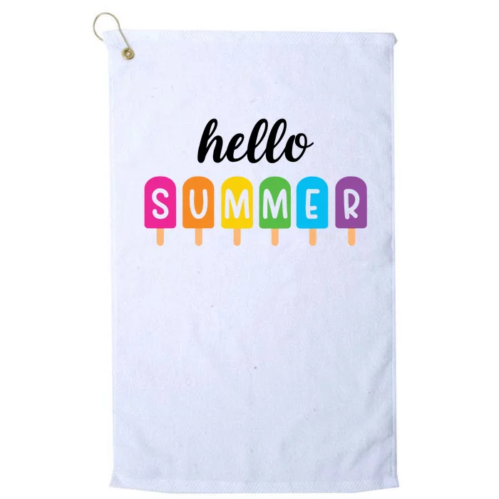 Hello Summer Popsicle Colorful Platinum Collection Golf Towel