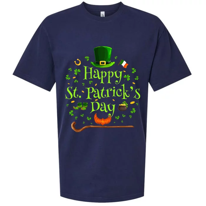 Happy St Patrick's Day Green Shamrock Irish Saint Patrick’s Sueded Cloud Jersey T-Shirt