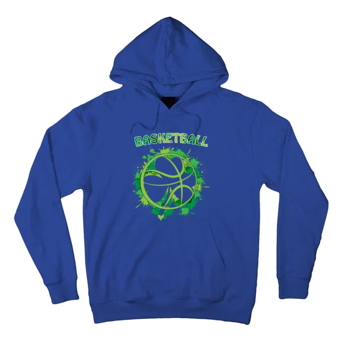 Happy St Patrick's Day Funny Gift Shamrock With Basketball Sport Meaningful Gift Tall Hoodie