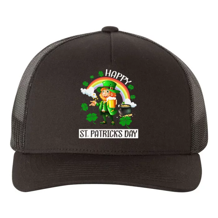 Happy St. Patrick's Day Saint Shenanigan Clover Irishman Yupoong Adult 5-Panel Trucker Hat